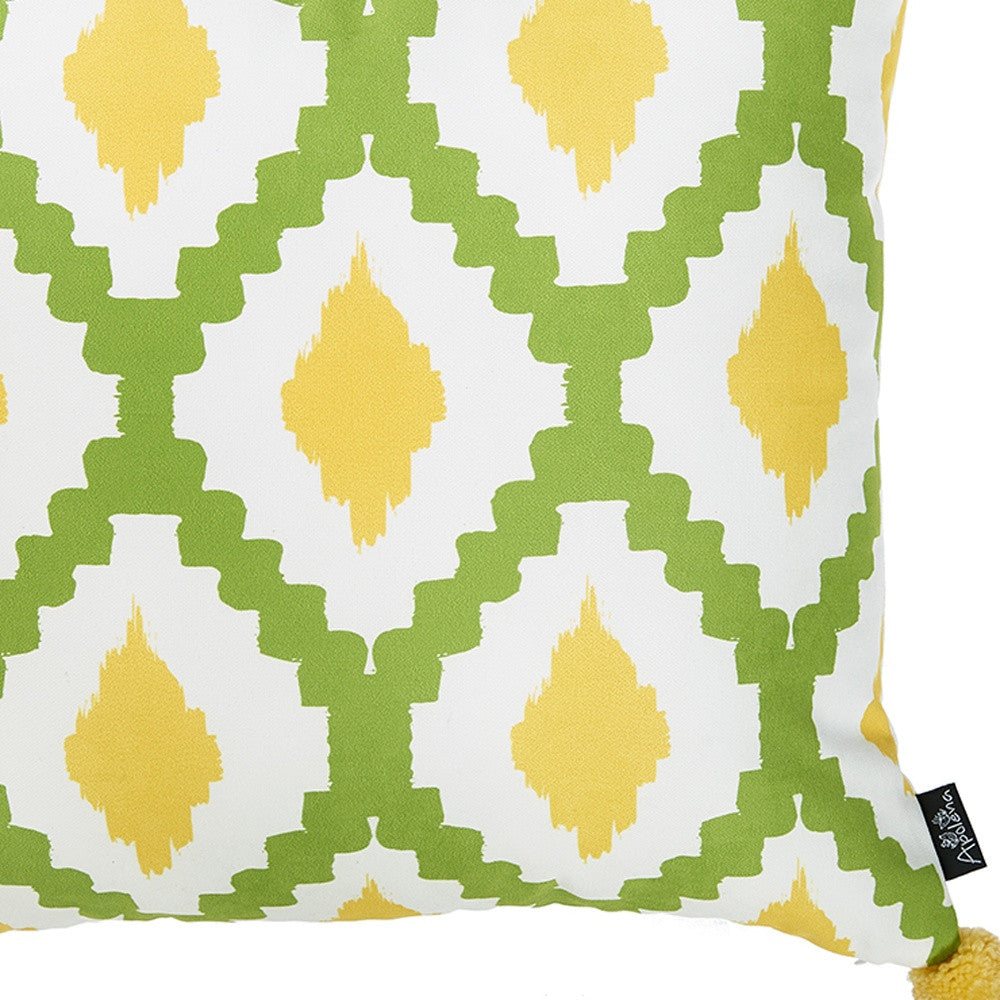 Lemon And Lime Geo Decorative Throw Pillow Cover