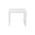 20" White Square End Table