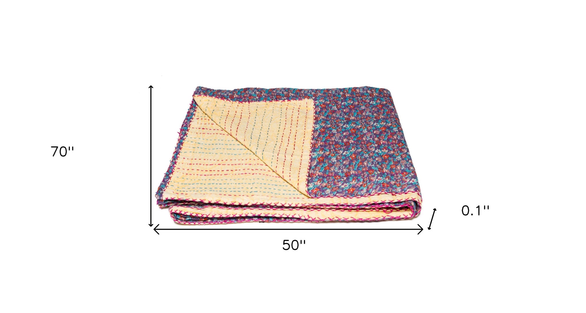 50" X 70" Multi Colored Eclectic Bohemian Traditional  Throw Blankets