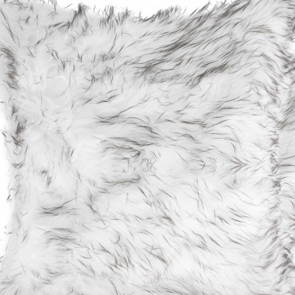 18" X 18" X 5" Gradient Gray Faux Fur  2Pack Pillow