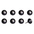 1.5" X 1.5" X 1.5" Ceramic Metal Black 8 Pack Knob