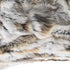 5" X 18" X 18" 100% Natural Rabbit Fur Tan And White Pillow