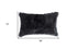 5" X 12" X 20" 100% Natural Rabbit Fur Black Pillow