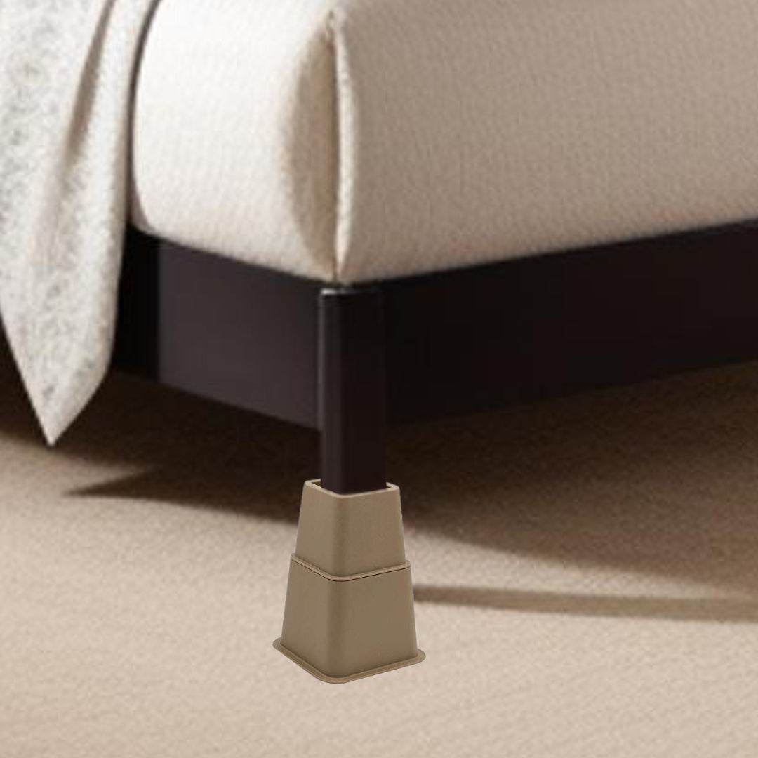 3" 5" Or 8" Brown Adjustable Bed Risers Or Furniture Legs