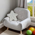 White With Blue Three Dimensional Star Shaped Pillow