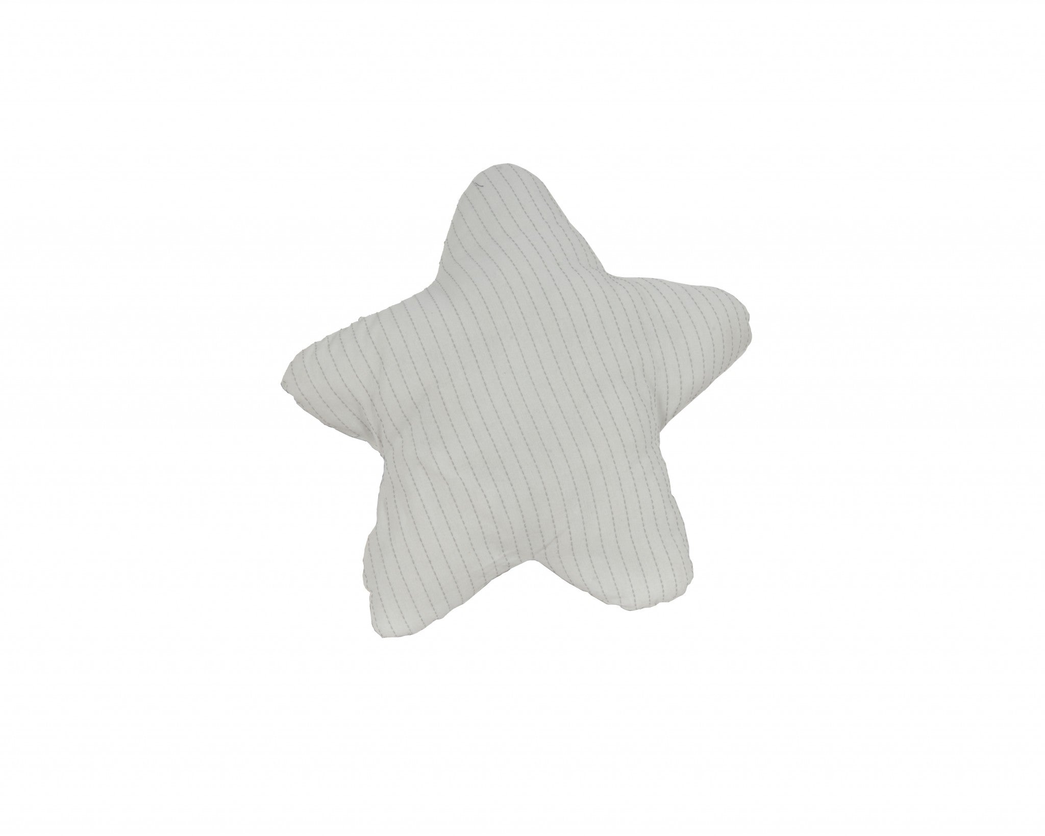 White With Blue Three Dimensional Star Shaped Pillow