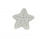 White With Blue Three Dimensional Star Shaped Pillow