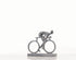 Minimalist Cyclist Cement Finish Statue