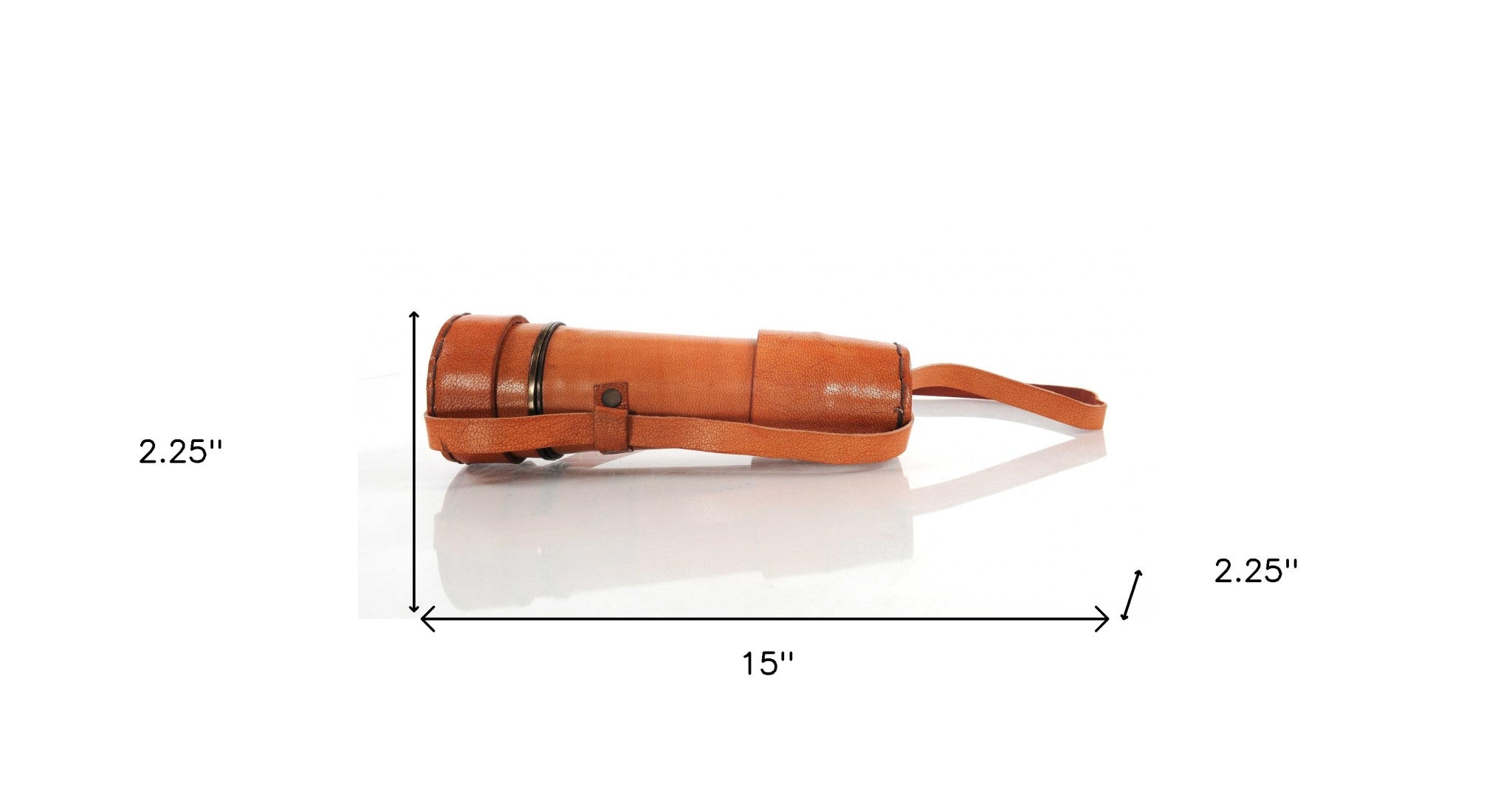 Rustic Brass And Leather Handheld Telescope