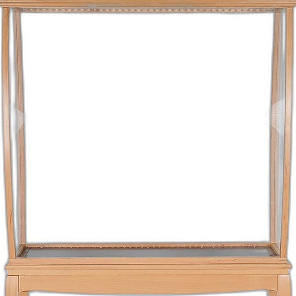 14.5" X 40.5" X 69" Floor Display Case Clear Finish With Led Lights