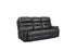 89" Gray And Black Faux Leather USB Sofa