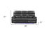 89" Gray And Black Faux Leather USB Sofa