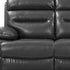 89" Gray And Black Faux Leather USB Sofa