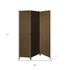 Brown Upholstered 3 Panel Room Divider Screen