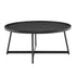 35" Black Manufactured Wood Round Coffee Table