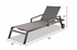 Set Of 2 Taupe Modern Aluminum Chaise Lounges