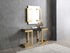 52" Black and Gold Glass Console Table