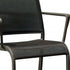 Set Of 4 Gray Stackable Aluminum Sling Arm Chairs