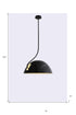 19 X 19 X 40.5 Black Aluminum Pendant Lamp