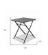 18" Gray Stainless Steel End Table