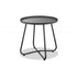 18" Gray Aluminum Round Indoor Outdoor Side Table