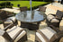 211" X 55" X 32" Brown 7Piece Outdoor Dining Set With Washed Cushion