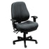 Charcoal and Black Adjustable Swivel Fabric Rolling Office Chair