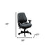 Charcoal and Black Adjustable Swivel Fabric Rolling Office Chair