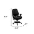 Charcoal and Black Adjustable Swivel Fabric Rolling Office Chair