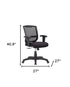 Black Adjustable Swivel Mesh Rolling Office Chair