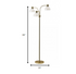 69" Gold Three Light Tree Floor Lamp With Clear Bowl Shade