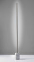 Minimalist Ambient Glow Led Floor Lamp With Dimmer In Antique Brass And Black Marble
