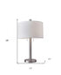 Classic Brushed Steel Metal Table Lamp