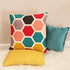 Mustard Yellow Tweed Textured Velvet Square Pillow