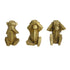 Set Of 3 Gold Distressed Wise Monkey Sculptures