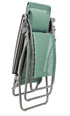 27" Beige and Gray Metal Zero Gravity Chair