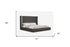 King Tufted Dark Gray And Gray Upholstered Faux Leather Bed