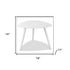 14 X 19 X 17 Powder Coated Aluminum Small Side Table