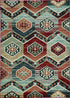 5' X 8' Red Aztec Diamond Area Rug