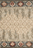 5'X8' Ivory Machine Woven Pinegrove Lodge Indoor Area Rug