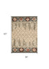 5'X8' Ivory Machine Woven Pinegrove Lodge Indoor Area Rug