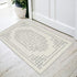 2' X 4' Ivory  Grey Wool Area Rug