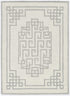 2' X 4' Ivory  Grey Wool Area Rug