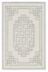 2' X 4' Ivory  Grey Wool Area Rug