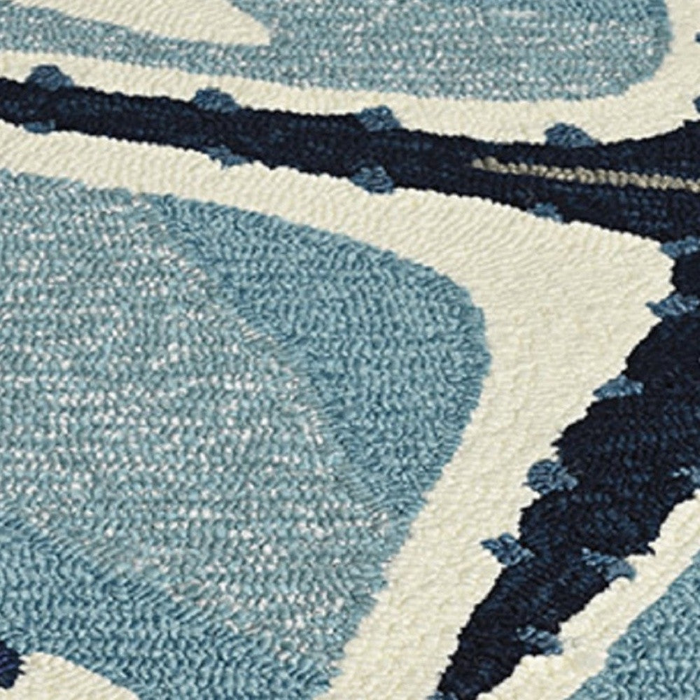 2' X 3' Blue Polypropylene Accent Rug