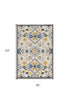 2' X 3' Ivory Polypropylene Accent Rug