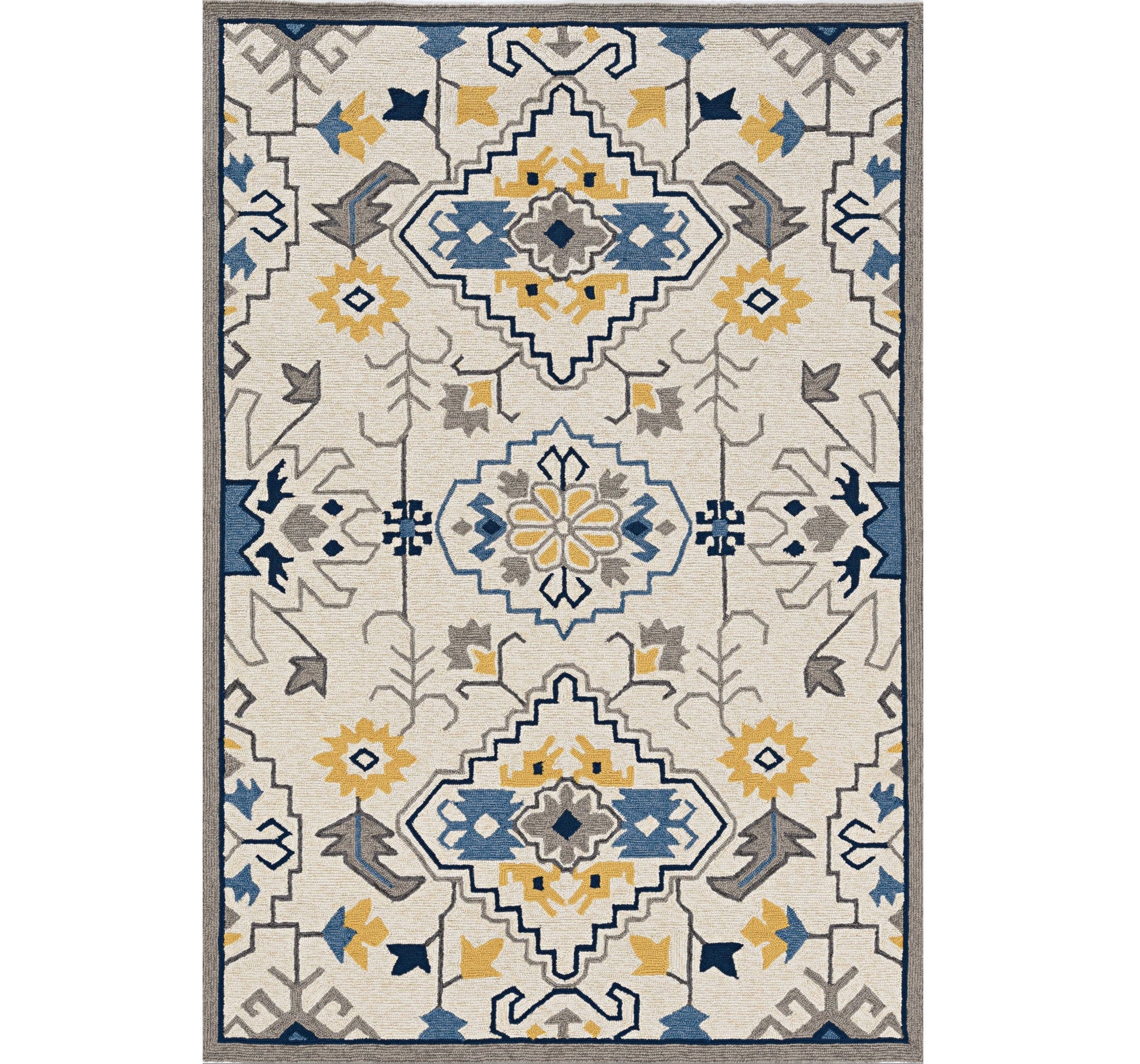 2' X 3' Ivory Polypropylene Accent Rug