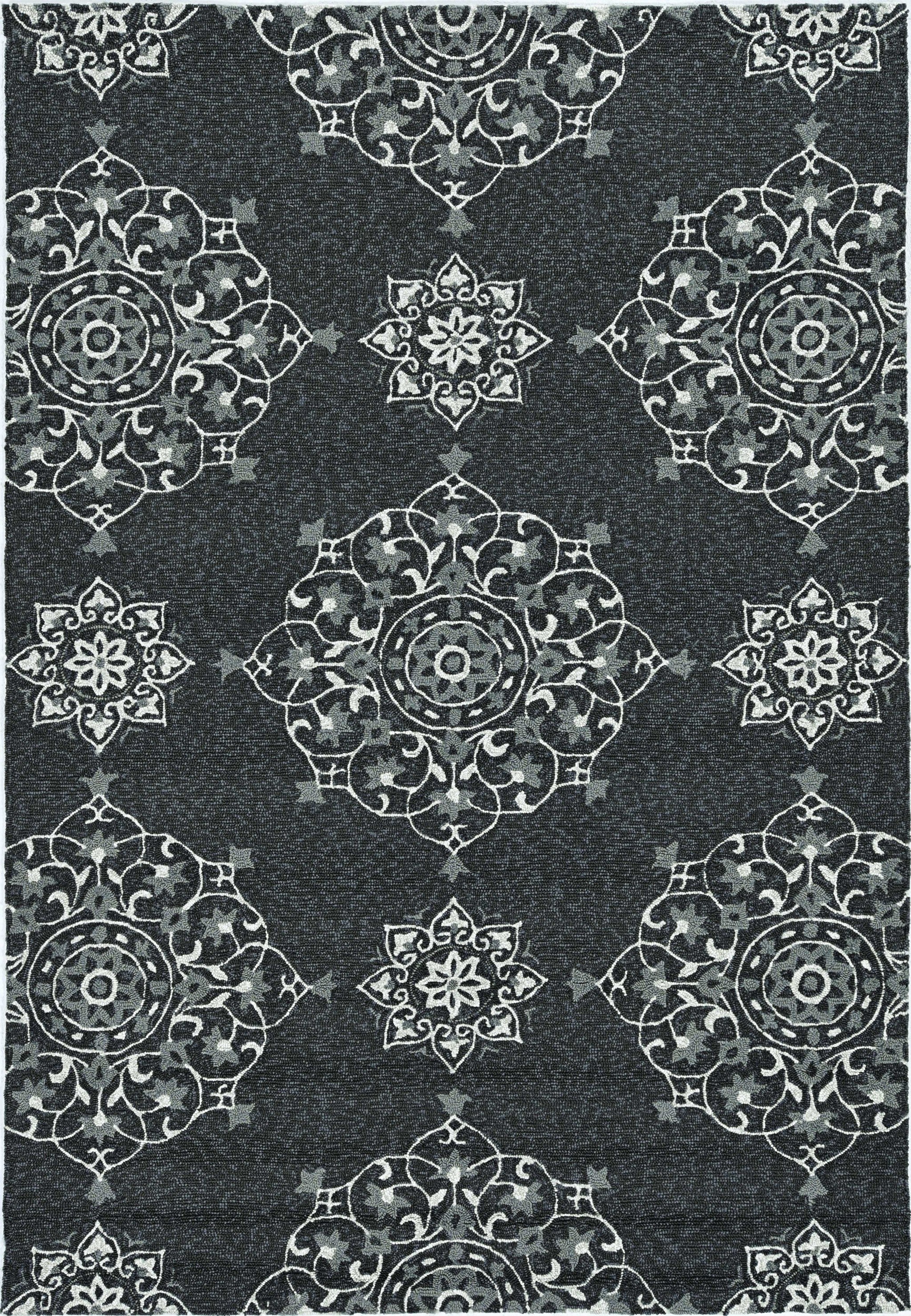 2' X 3' Charcoal Polypropylene Accent Rug