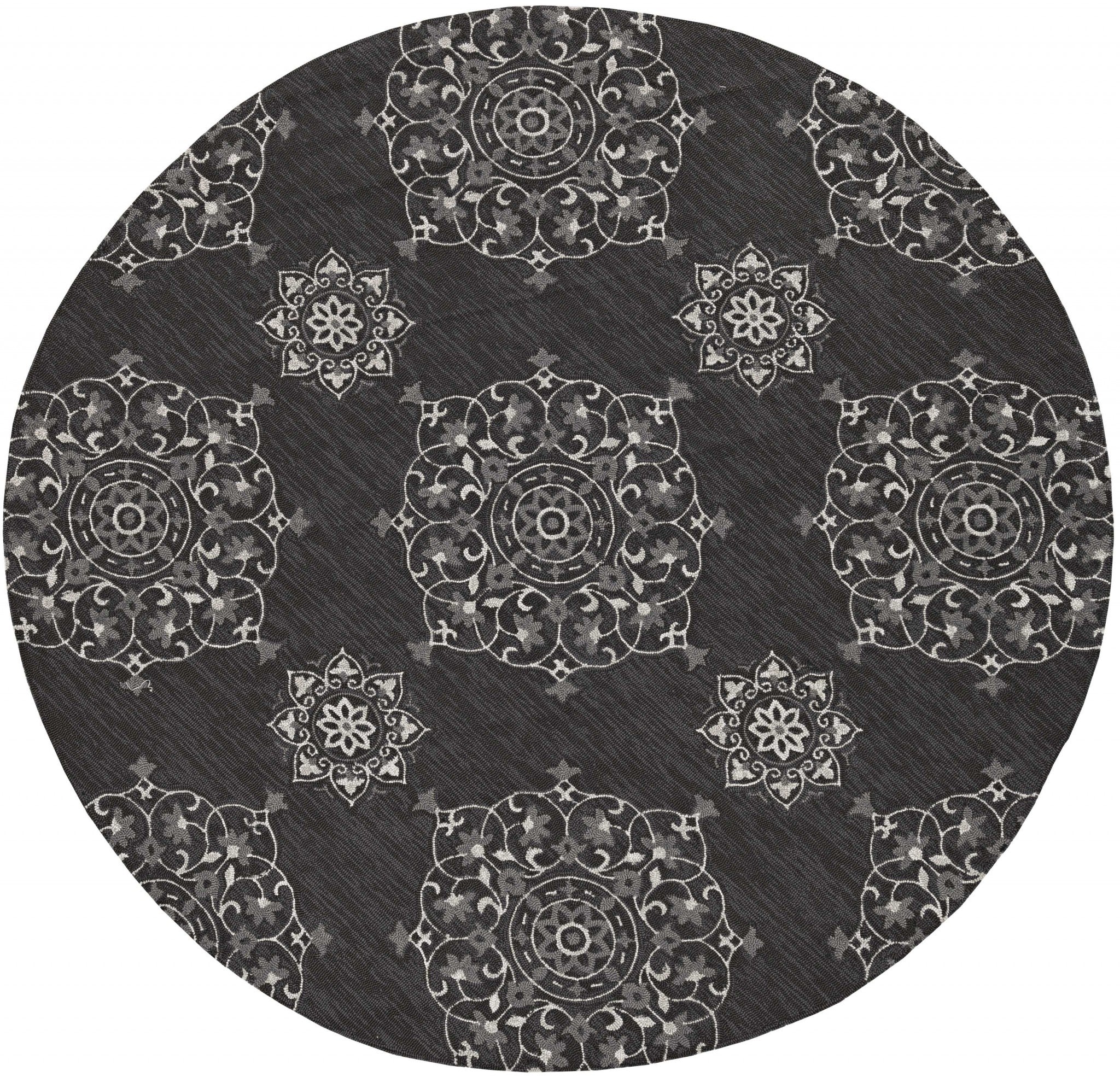 2' X 3' Charcoal Polypropylene Accent Rug