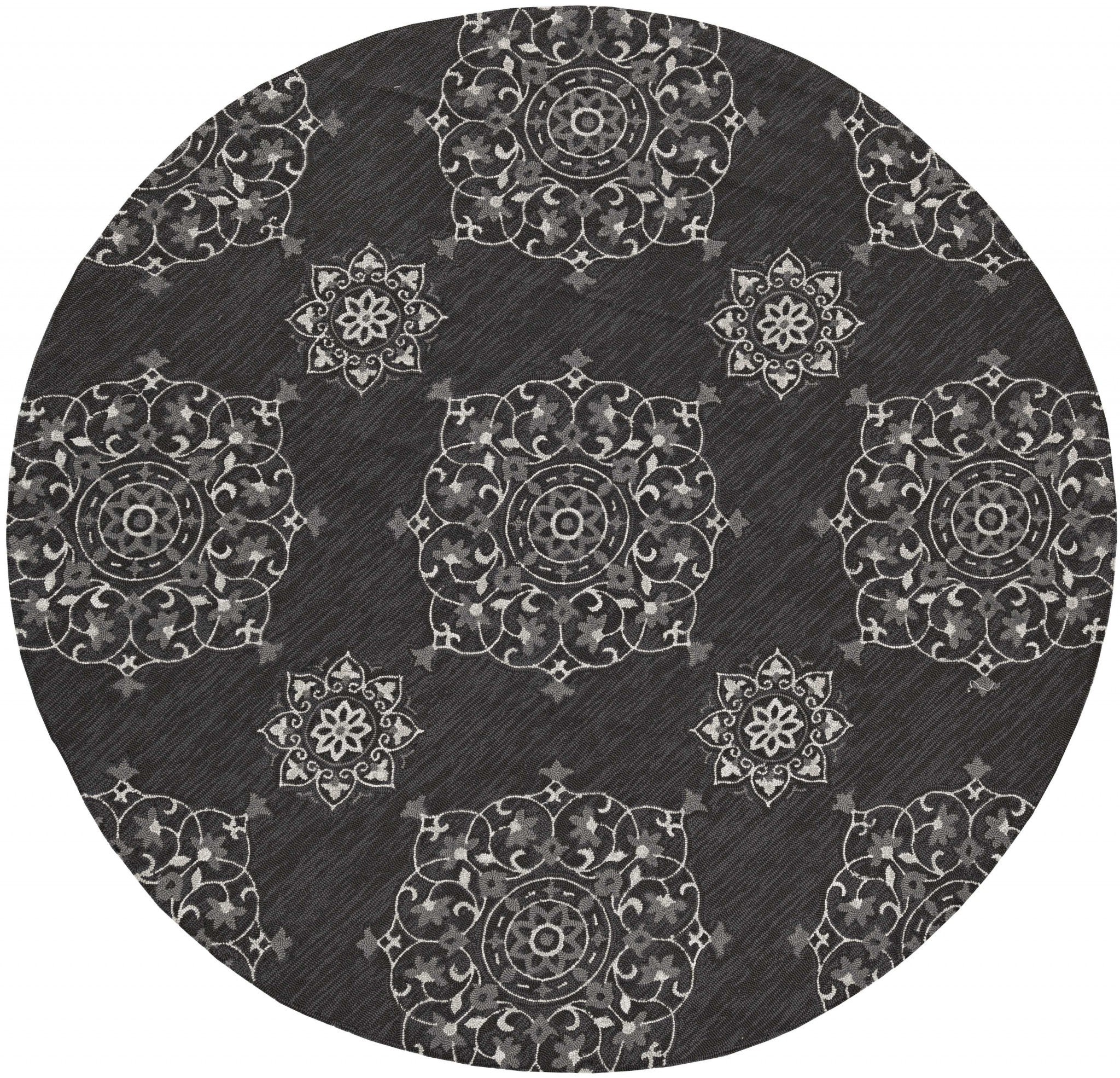 2' X 3' Charcoal Polypropylene Accent Rug